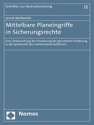 cover image of Mittelbare Planeingriffe in Sicherungsrechte